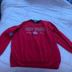 Red Ohio State vintage crewneck